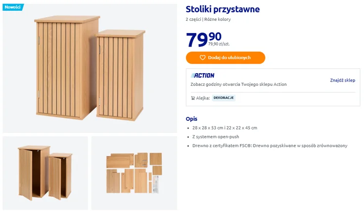 Zdjęcie Ten zestaw 2 stolików za 79 zł robi furorę wśród klientów! Lamele podkręcą styl, pojemne, ale lekkie - idealne do małych pokoi #1