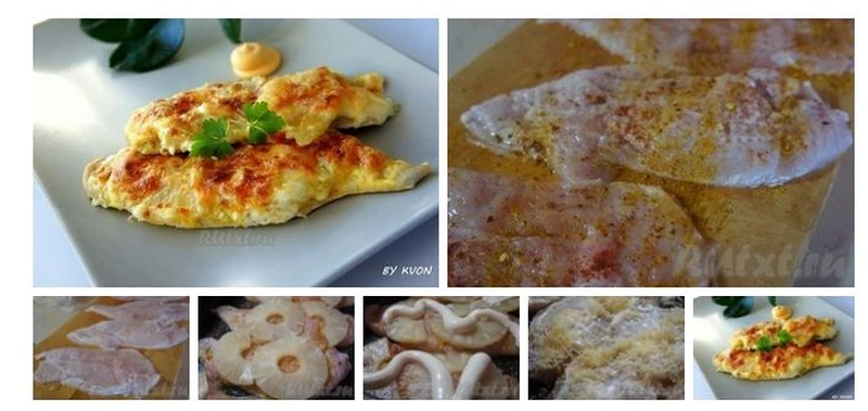 Filet z kurczaka zapiekany z ananasem