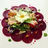 Carpaccio z buraka z musztardowym winegretem