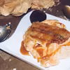 PAVLOVA CAPPUCCINO Z FLAMBIROWANYM BANANEM I SOSEM KARMELOWYM