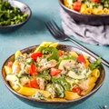 Makaron z kurczakiem, szpinakiem i gorgonzolą