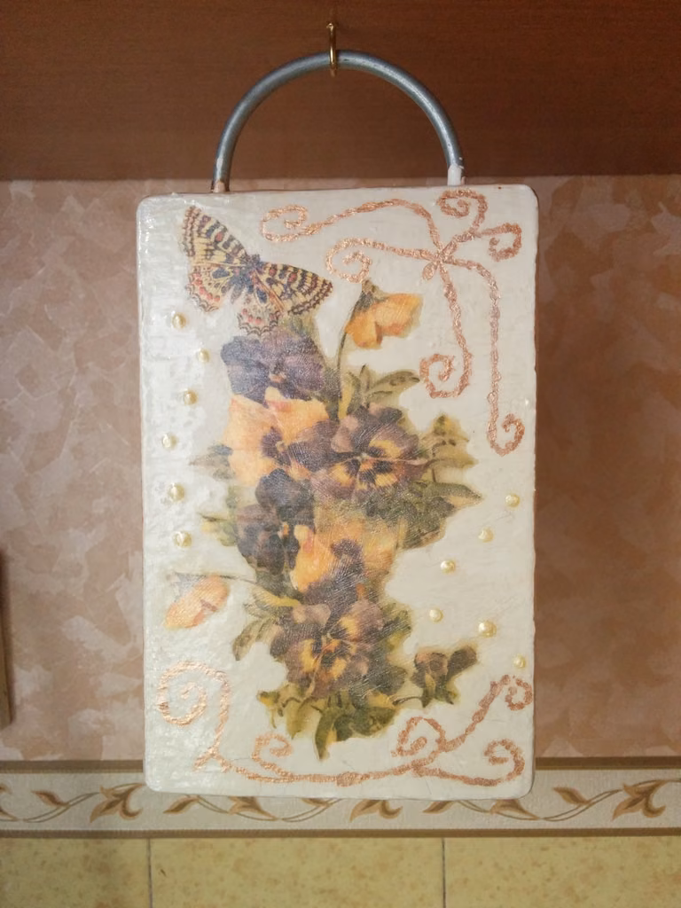 Decoupage'owa deseczka