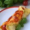 Naleśniki na piwie z grillowaną cukinią i mozzarellą