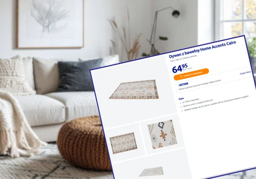 Ten dywan z bawełny z Action za 65 zł bosko prezentuje się w jadalni i salonie! Styl boho od razu zwraca uwagę gości
