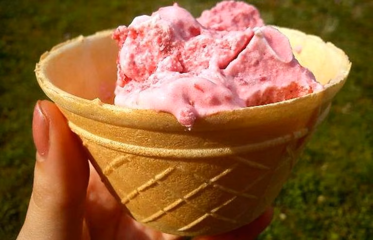 Lody malinowe