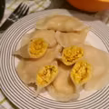 Pierogi twarogowe z dynią i tymiankiem