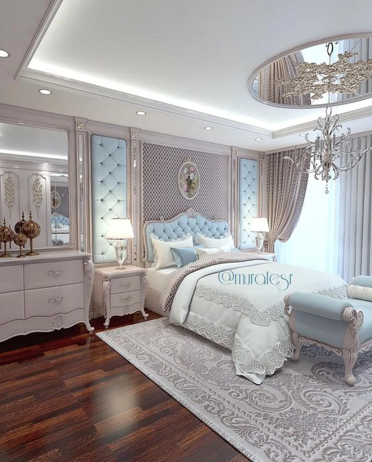 Sypialnia w pałacowym stylu