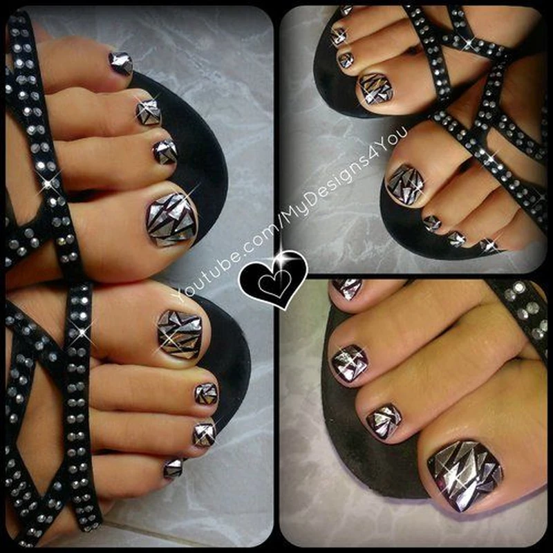 Pedicure- efekt tłuczącego się szkła