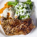 Stek z sosem gorgonzola
