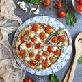 Tarta ze szpinakiem, pomidorkami i serem feta