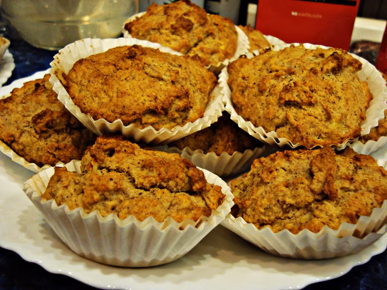 Cynamonowo bananowe muffinki owsiane