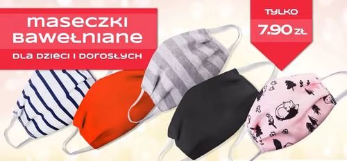 Maseczki ochronne dla dzieci i dorosłych