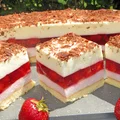 Ciasto Ptasie Mleczko z truskawkami-łatwe, delikatne i przepyszne-tylko kilka składników+FILM