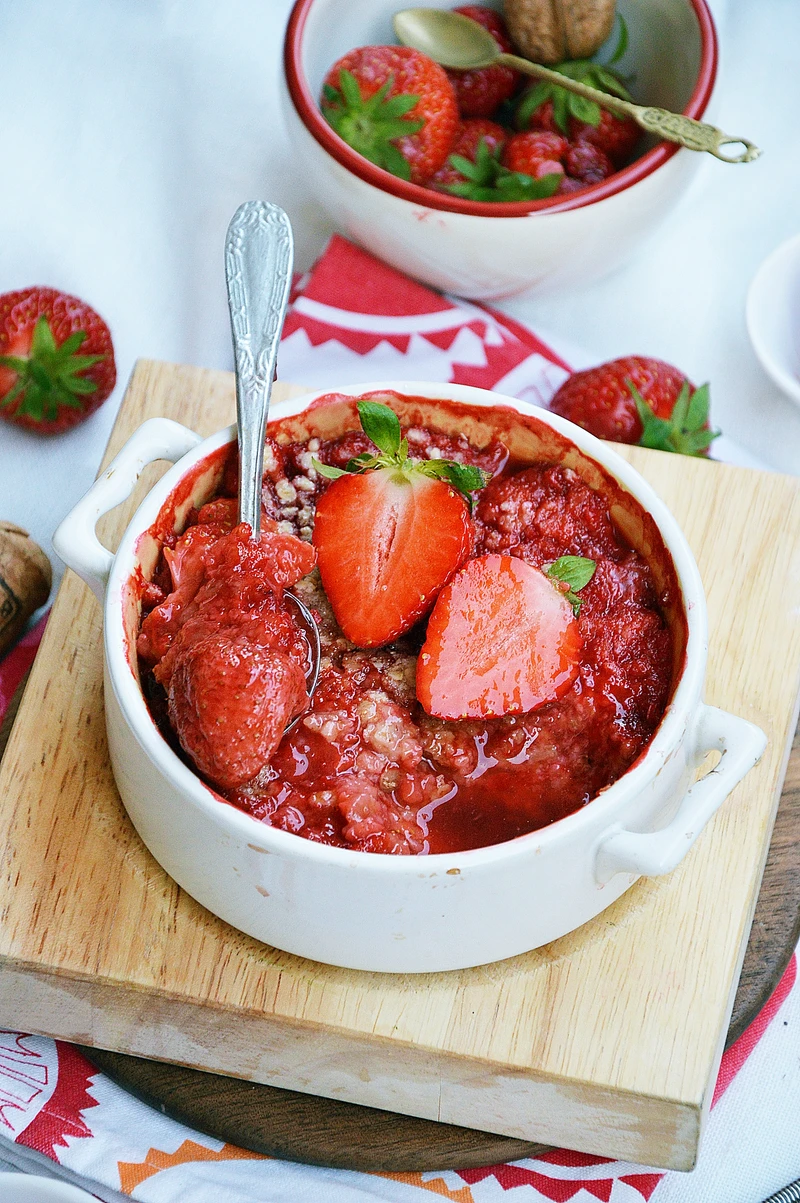 Crumble truskawkowe