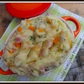 Ziemniaczane puree z szynką i marchewką