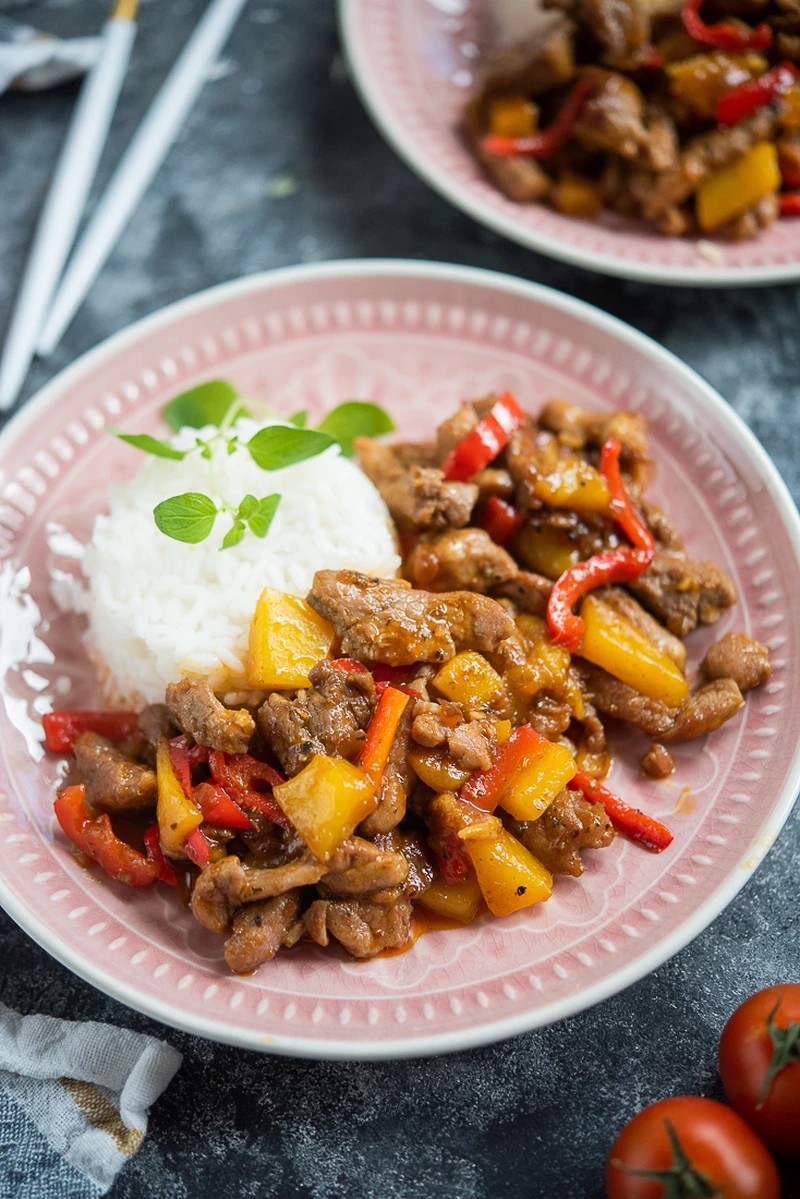 Wieprzowina po chińsku z mango