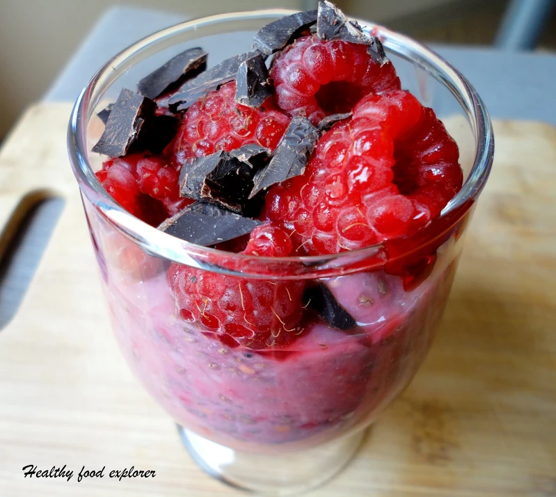 Malinowy pudding chia