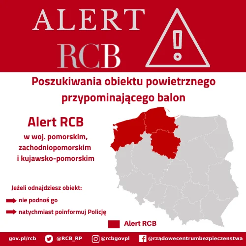 Zdjęcie Tajemniczy Obiekt nad Polską! Poszukiwania trwają! Alert RCB #2