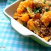 Kalafior w czerwonym curry z kurczakiem i gryczaną