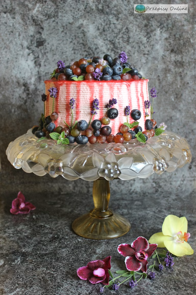 Tort kakaowy -  owocowy