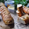 Bagietki pszenne zwijane ze słonecznikiem