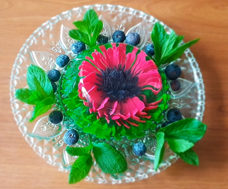 Galaretka kwiat 3D