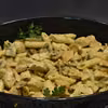 Penne z kurczakiem oraz pieczarkami