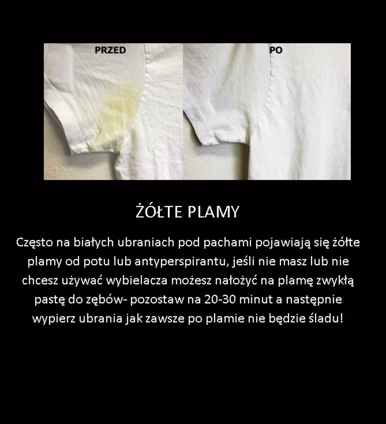 Sposób na żółte plamy pod pachami