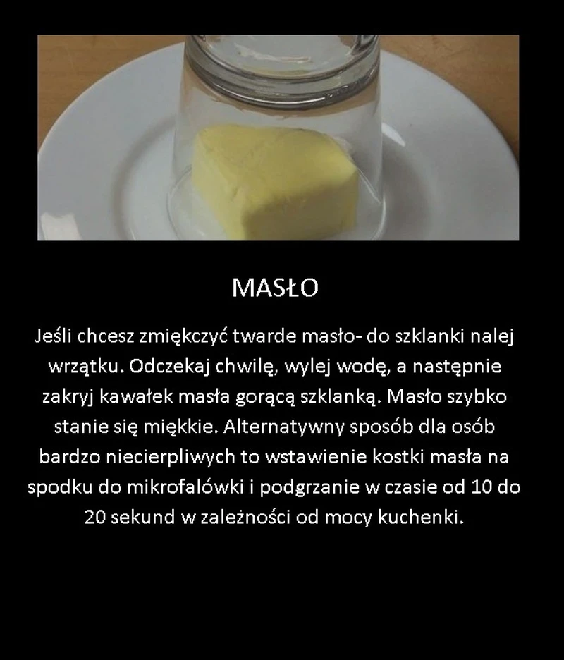 Sposób na miękkie masło zaraz po wyciągnięciu z lodówki