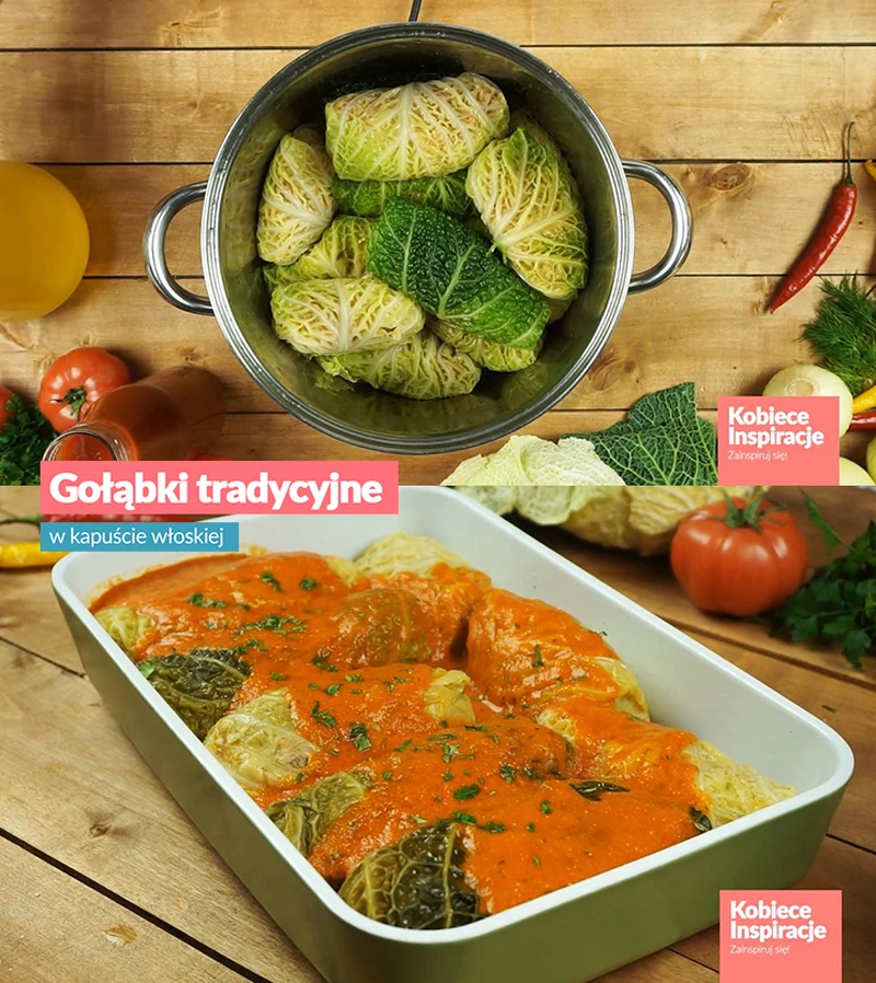 Gołąbki tradycyjne w kapuście włoskiej