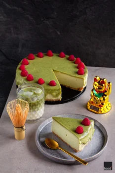 Sernik z zieloną herbatą matcha