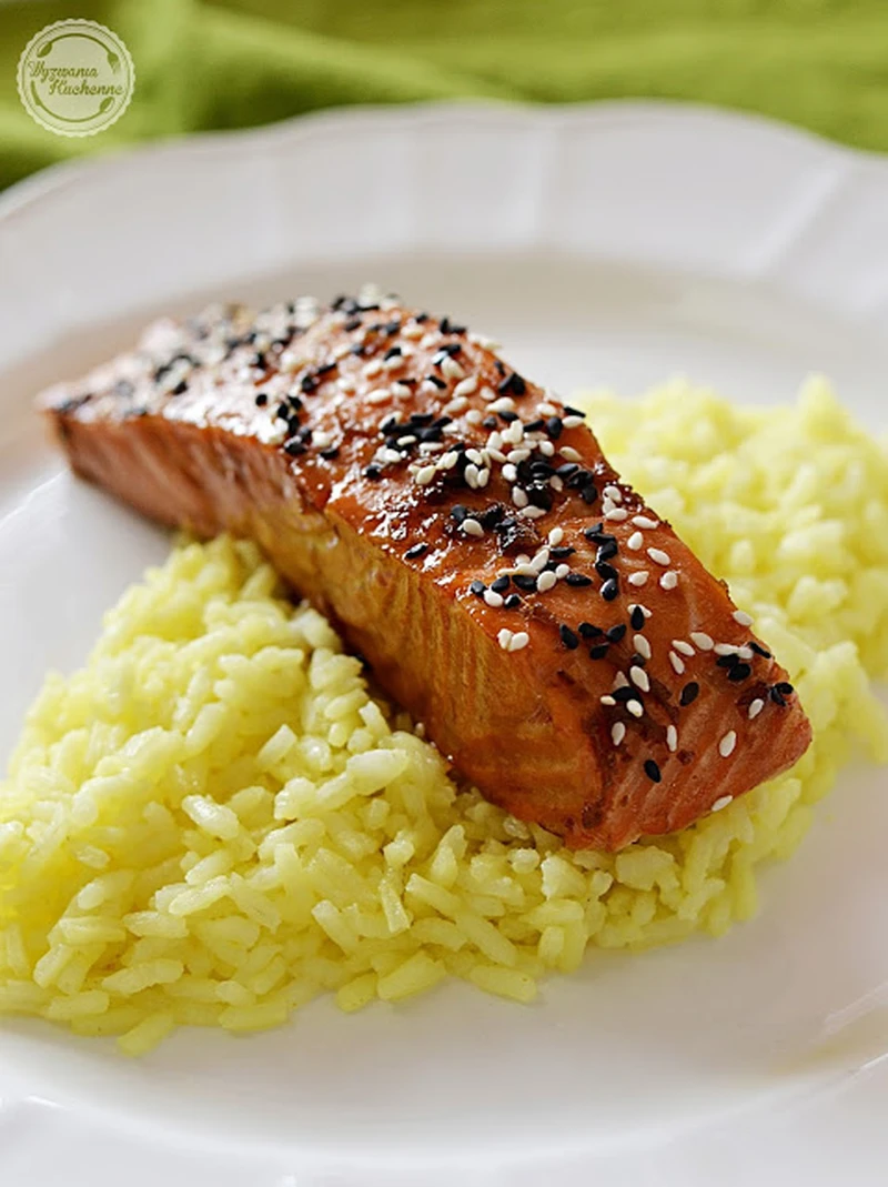 Łosoś Teriyaki