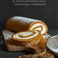 Rolada dyniowa (z imbirem i pomarańczą) z kremowym nadzieniem