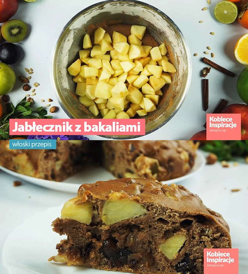 Jabłecznik z bakaliami - włoski przepis