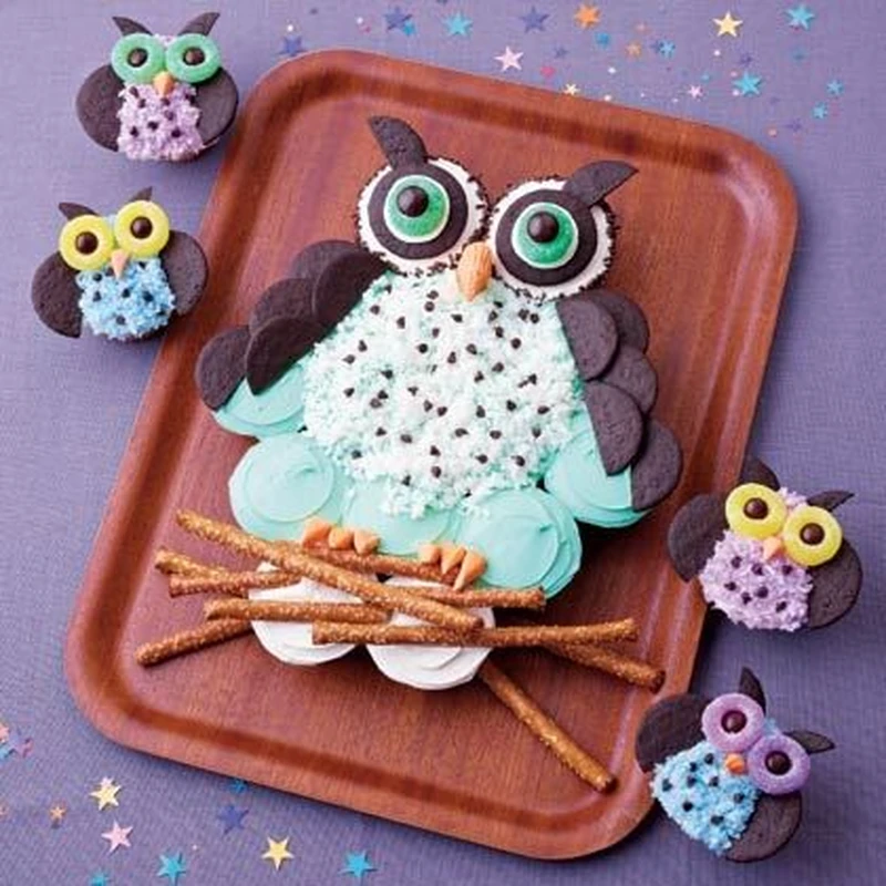 Sowa z muffinków