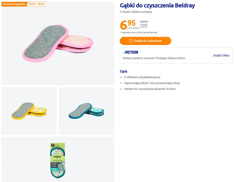 Zdjęcie Te gąbki z Action do sprzątania nie mają sobie równych! 6,95 zł za 3 sztuki, zero smug i bakterii, chronią przed brzydkim zapachem #1
