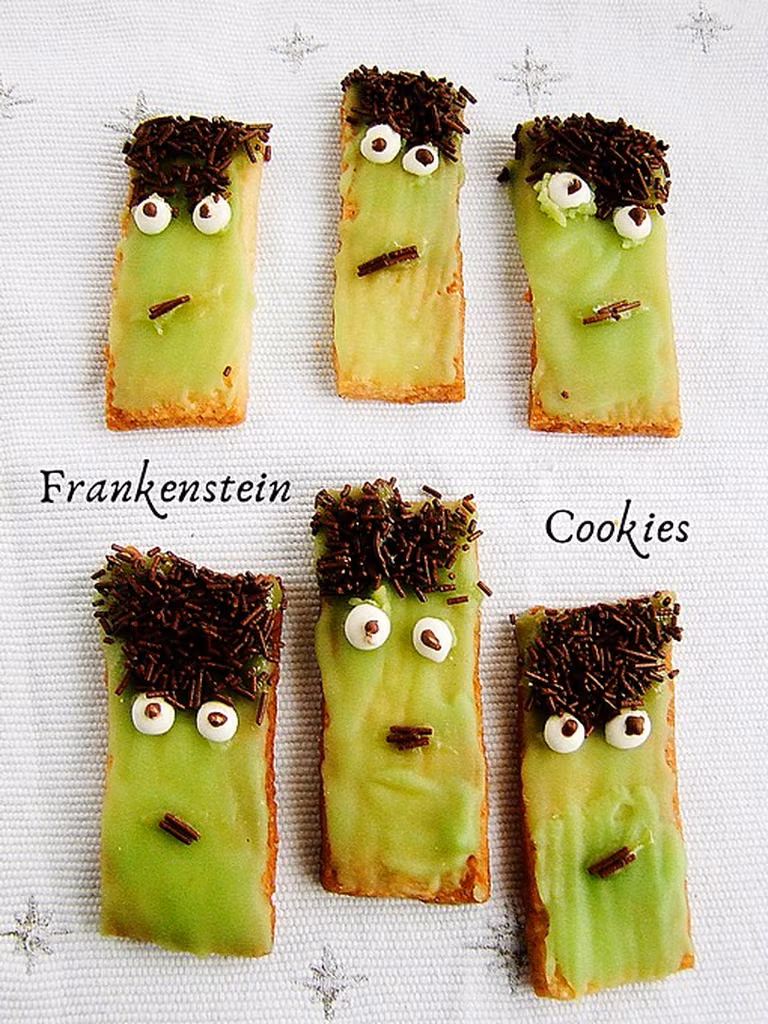 Frankenstein cookies - ciasteczka na halloween