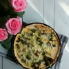 Tarta z jarmużem i łososiem