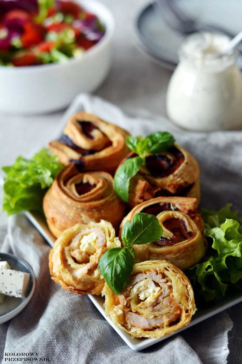 Francuskie rollsy z indykiem i fetą