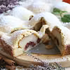 Krucha tarta z jabłkami i żurawiną