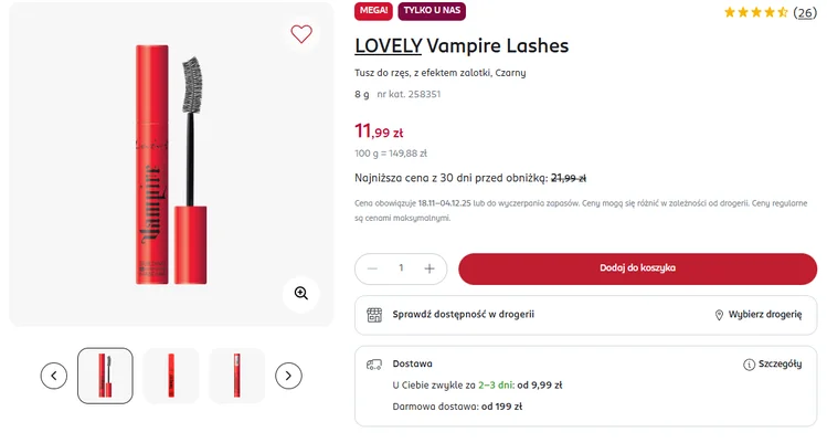 Zdjęcie Kobiety zachwycają się tym tuszem z Rossmanna! Andrzejkowy makijaż z efektem zalotki za 12 zł - mega czarny i objętość na maxa #1