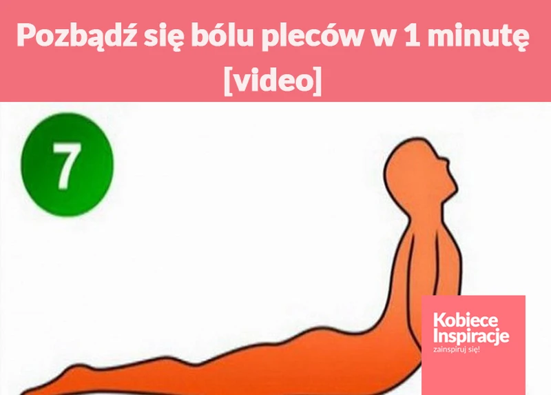 Pozbądź się bólu pleców w 1 minutę [video]