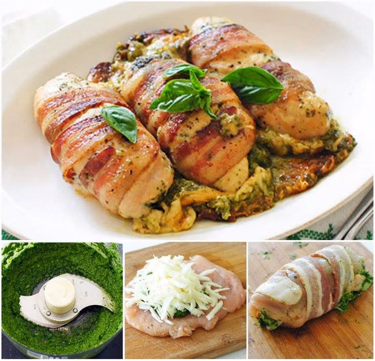 Rolady z kurczaka z pesto i szynką parmeńską