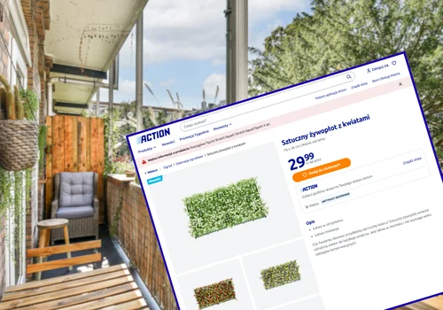 Ten żywopłot z kwiatami z Action za 29 zł bosko odmieni balkon! Zero podlewania, montaż w kilka minut - zielona oaza przez cały rok