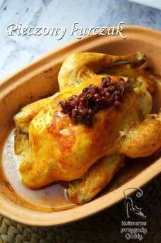 Kurczak (marynowany w solance) pieczony w garnku rzymskim