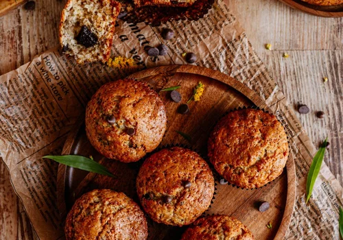 Bananowe muffiny z czekoladą