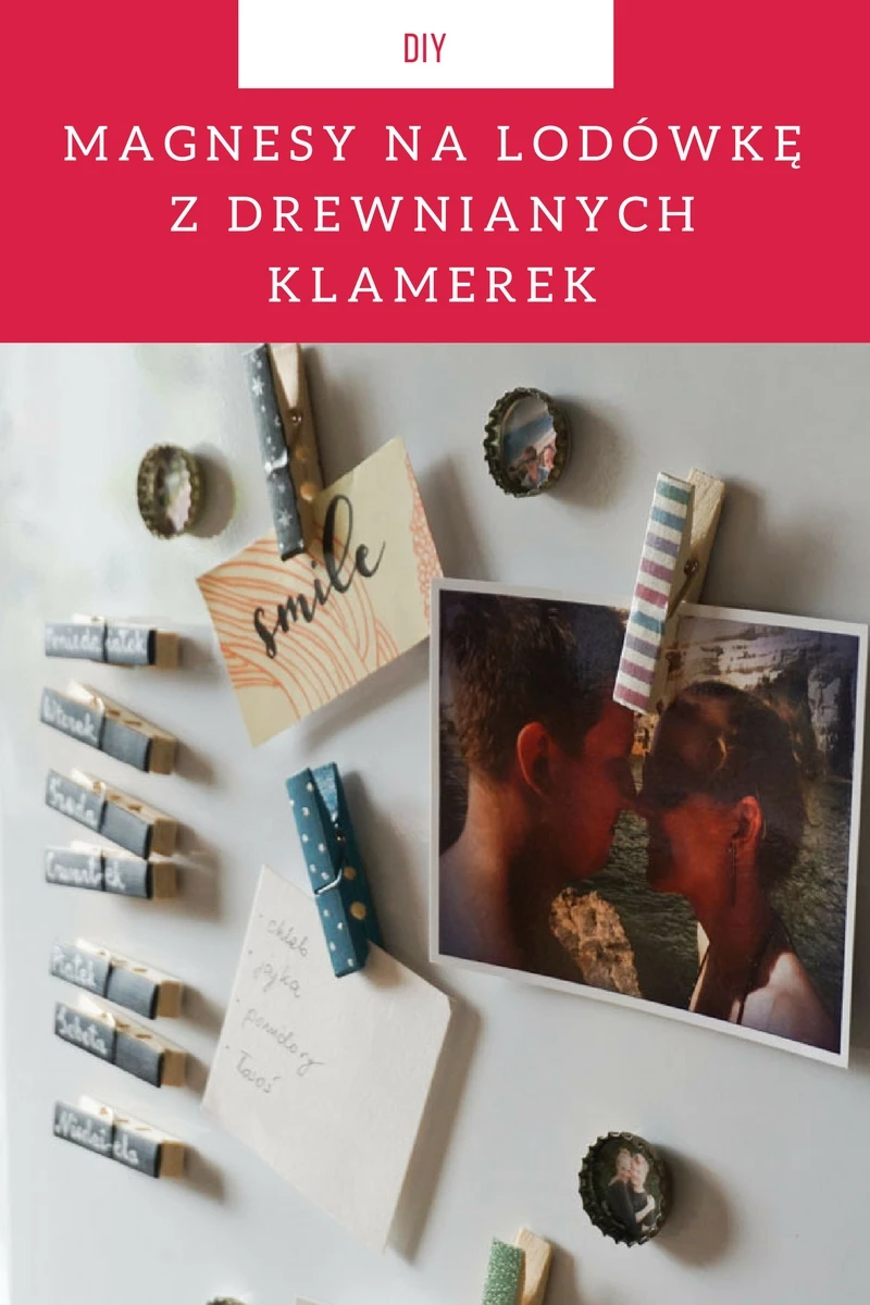 DIY Magnesy na lodówkę z drewnianych klamerek