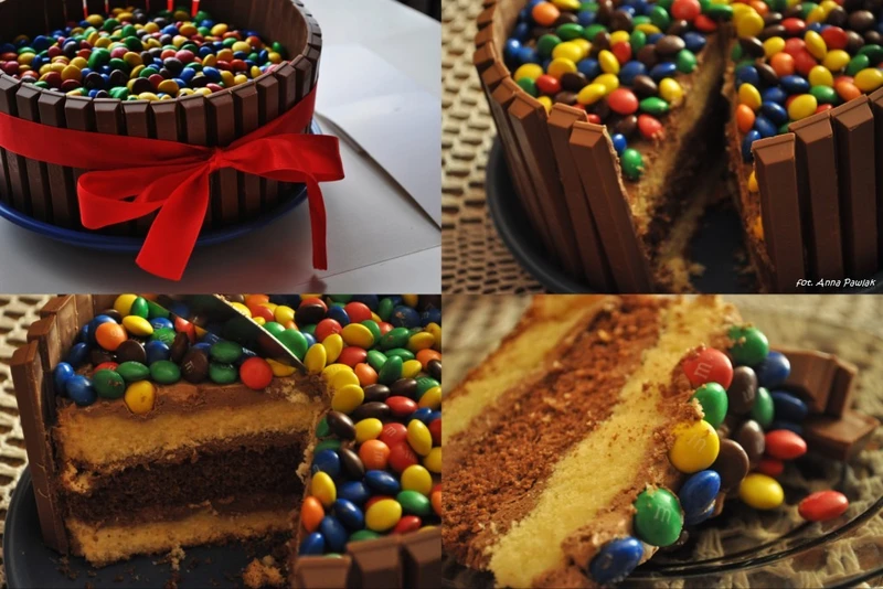Tort M&M i KitKat