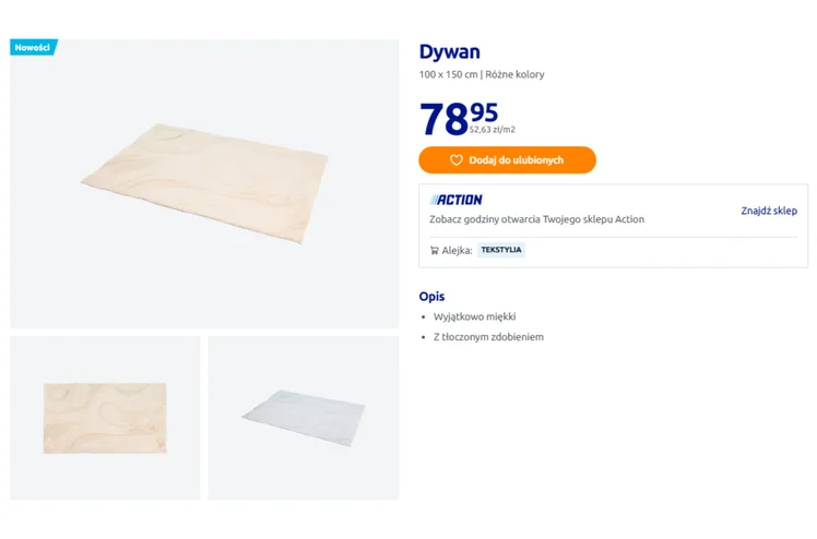 Zdjęcie Ten dywan z Action kosztuje tylko 78 zł, a zrobi efekt wow w pokoju! Miękki włos, neutralne kolory, a tłoczone zdobienie przyciąga uwagę #1