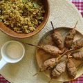 Domowy shish kebab z kuskusem z kalafiora